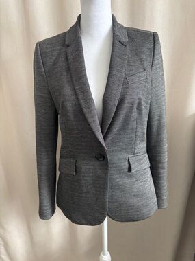 RW&Co. Classic Gray Women's Single-Button Blazer